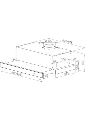 Телескопічна витяжка Simple 600 black 60 (OCORM60L4T.S3.MC.SB_BST) BEST CHEF (314981634)