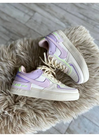КРОССОВКИ ЖЕНСКИЕ NIKE AIR FORCE 1 SHADOW GRAPE НАЙК АИР ФОРС 1 No Brand комбинированные демисезоны (391999935)