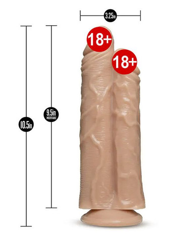 Подвійний фалоімітатор на присосці Blush Dr. Skin Dr. Double Stuffed тілесний No Brand (303897859)