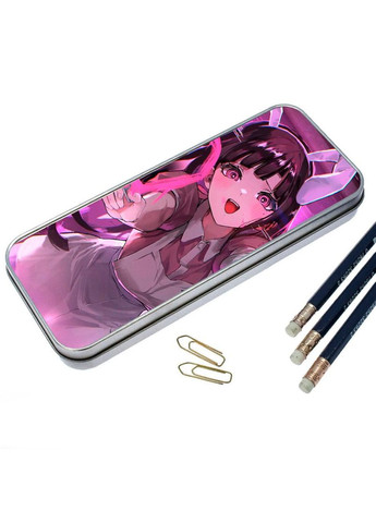 Органайзер для канцелярського приладдя металевий, кейс для дрібниць Аніме Дангаромпа #009 7*18 см Silver No Brand (309152342)