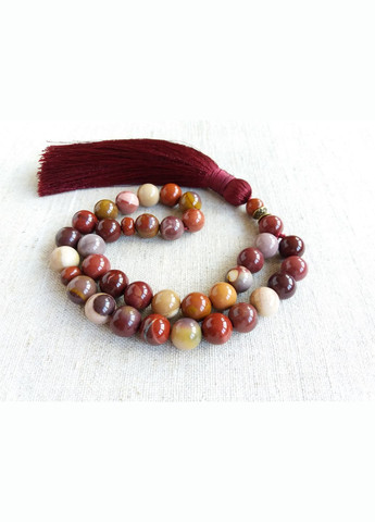 Четки из Яшмы Мукаит 33 бусины без узлов d 10мм No Brand (331293553)