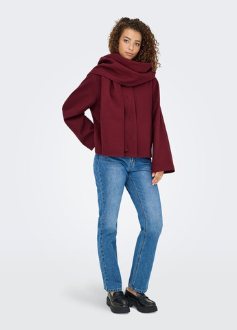 Бордовая куртка легкая,бордовый, Only