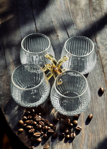 Набір чашок скляних "Pamela" 4шт по 450мл No Brand (328266687)