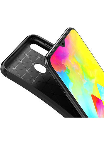 Чехолнакладка TPU Carbon Fiber 1,5mm Case Samsung Galaxy M20 Black Toto (301836259)