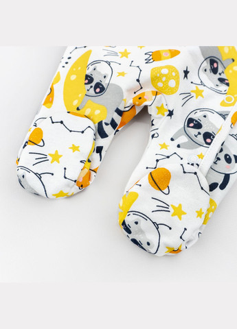 Комбінезон для немовлят з начосом діагональна застібка Raccoon Різнокольоровий dexter's (316356254)