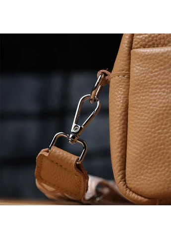 Жіноча сумка крос-боді з натуральної шкіри Vintage Бежевий Верховинка sale_15139 (398252236)