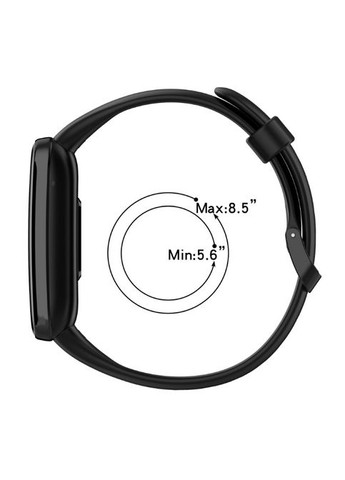 Силиконовый ремешок для Xiaomi Mi Band 7 PRO (совместимый). Цвет: ЧЕРНЫЙ. No Brand (370101854)