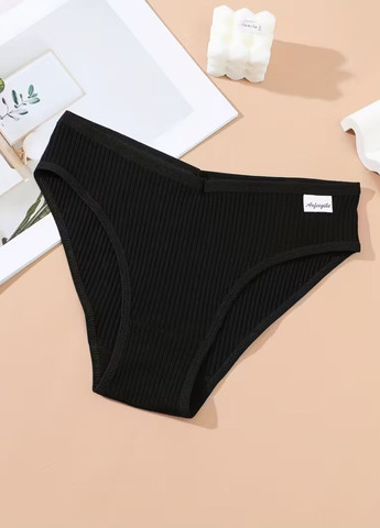 Набір трусиків жіночих в рубчик середня посадка базовий комплект сліпів 4 штуки FitFiesta (362561804)