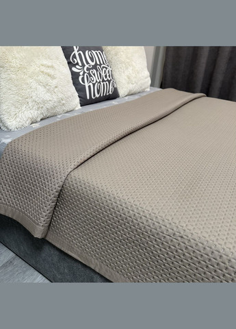 Сучасне покривало на ліжко кавового кольору розмір євро 200*230 см No Brand (345557622)