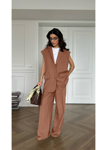 Жіночий костюм жилетка + палаццо з костюмки👉 Заміри в описі GD/GL Модний простір (364966814)