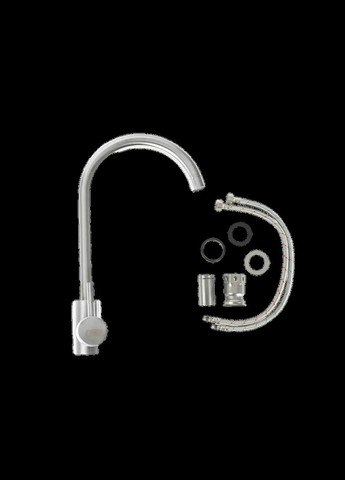 Набір кухонної мийки зі змішувачем 50*50 нержавійка Handmade Platinum (336938574)