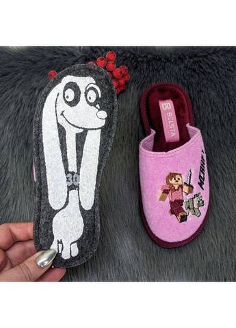 Розовые тапочки фетровые паркетные для девочки Белста