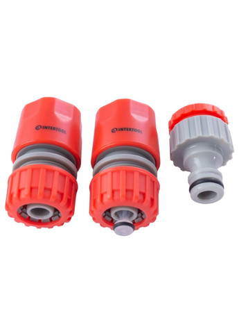 Пістолет-розпилювач для поливання 8 функцій хром x 1 адаптер x 2 конектори (GE-0005) Intertool (335049614)