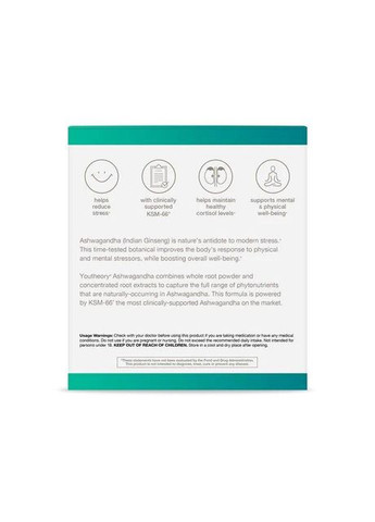 Добавка Less Stress Ashwagandha 600 мг Youtheory (316680496)