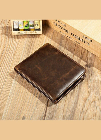 Портмоне шкіряне компактне 20240 Коричневе Vintage (329150043)