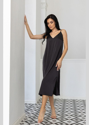 Довга нічна сорочка Нг190 Графіт MiaNaGreen (331148525)