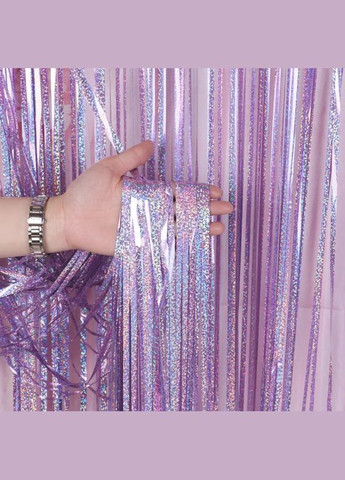 для фотозони довгий з голограмою 4 м на 1 м рожевий Jannet Дощик (316644764)