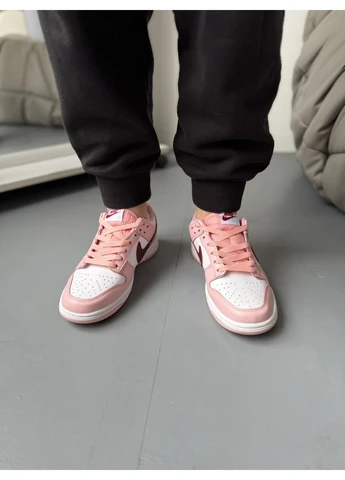 Білі кросівки чоловічі nike dunk low pifoam red white найк данк білі демісезон No Brand