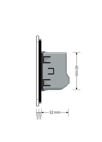 Умный сенсорный проходной/перекрестный EC выключатель 2 сенсора стекло (VL-M7FC2SZ2-2BP) Livolo (371777263)