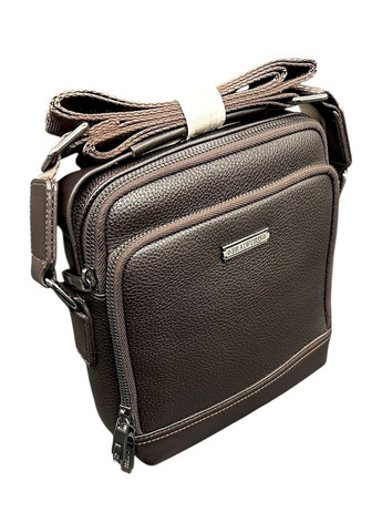 Чоловіча сумка з еко-шкіри Bradford 8918-2 чорна 24 х 21 х 6,5 No Brand (371682461)