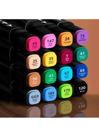Набор скетч маркеров для рисования Touch 60 шт двусторонние профессиональные фломастеры для художников No Brand (392610959)