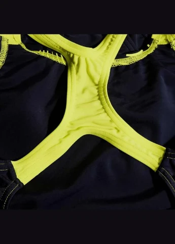 Комбинированный демисезонный детский купальник medley logo mdlt jf navy/yellow (8-1345816860) Speedo
