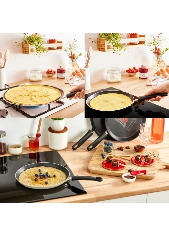Сковорода блинная Halo EUCALYPTUS, 25см, алюминий, бакелит, серый Tefal (391570398)