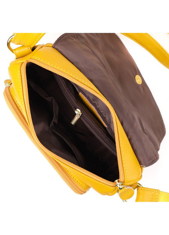 Элегантная кожаная сумка для женщин на каждый день 22969 Желтый Vintage (356452116)