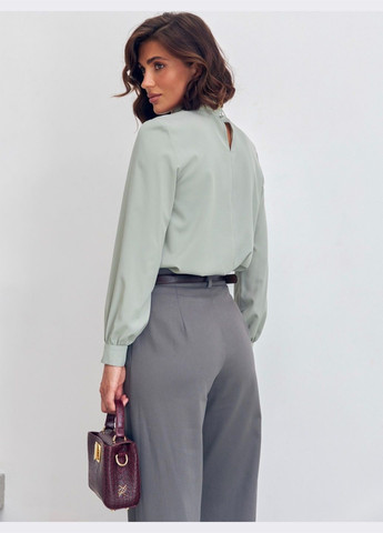 широкі штани сірого кольору на блискавці Dressa (304610213)