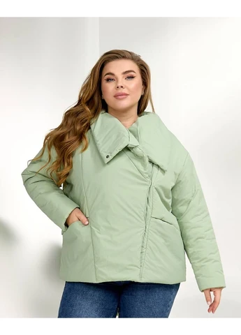 Фисташковая демисезонная женская демисезонная куртка Fashion