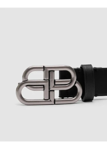 Ремень Thin Belt в Black Calfskin and Aged-Silver Buckle No Brand (362488724)