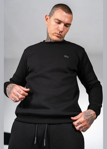 Чорний чоловічий теплий світшот із логотипом basic чорний Teamv однотонний (316354936)