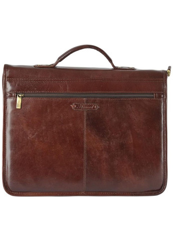 Сумка портфель через плече для чоловіків із натуральної шкіри для документів А4 для ноутбука Коричневий 40589 Ashwood (361660287)