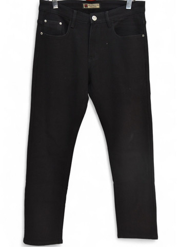 Джинси чоловічі напівбатал стрейч на флісі (чорні) Resalsa (371804326)