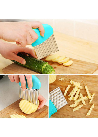 Слайсер волнистый сырорезка нож для фигурной нарезки сыра картошки чипсов карвинга Kitchen Master (290663964)