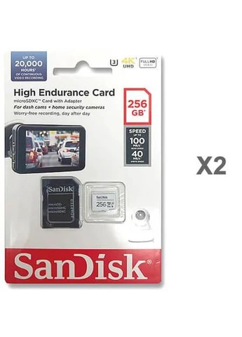 Карта пам'яті microSDXC (UHS-1 U3) High Endurance 256Gb class 10 V30 (100Mb/s) (adapterSD) SanDisk (378120859)