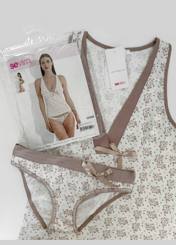 Молочний жіночий комплект білизни Sevim