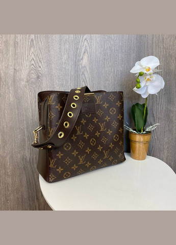 Женская городская сумочка с широким ремешком Коричневый (1096ДКк) No Brand сумка (338431518)