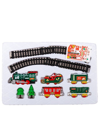 Рождественский паровоз под елку с музыкой Merry Christmas 185 см 30 деталей 119126-005 работа от батареек No Brand (346152465)