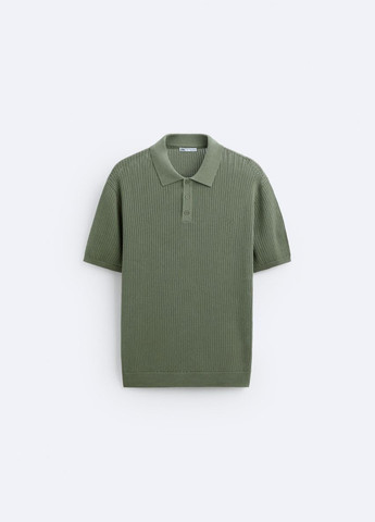 Футболка поло Zara лляна 2893/304 Greenish (316388637)