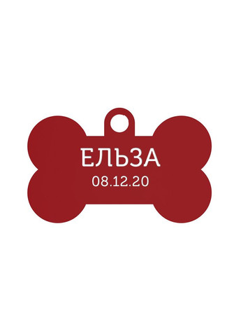 Адресник для собаки Red 50x35мм Ekostar (367609758)