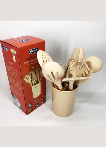 Набор кухонных предметов на подставке MG-1142, Силиконовые аксессуары NH-165 для кухни Magio (349511939)