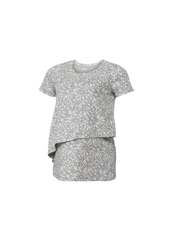 Сіра піжама для годуючих мам (футболка і шорти) для жінки lidl 368057 сірий Esmara