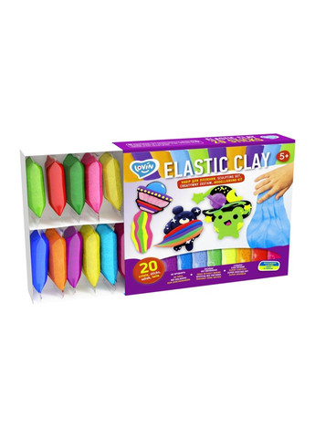 Набор для лепки с воздушным пластилином Elastic Clay TM 70140, 20 стиков Lovin (327321699)