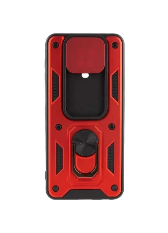 Протиударний чохол Motomo Ring Camera Slide Xiaomi Redmi Note 9S / Note 9 Pro Червоній No Brand (400924498)
