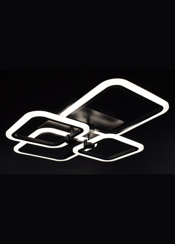 Люстра світлодіодна стельова LED світильник для квартири на стелю лед з пультом 25996 Чорний 10х50х60 см. Sunnysky (364756936)