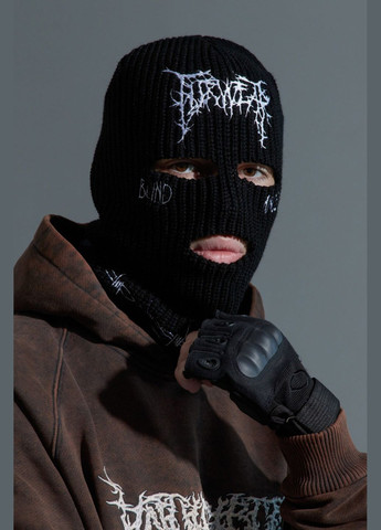 ТУР мужская балаклава черного цвета "варкор" однотонный черный производство - Украина