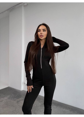 Жіночий комбінезон з мікродайвінгу на флісі Osoblyva комбінезон-брюки чорний