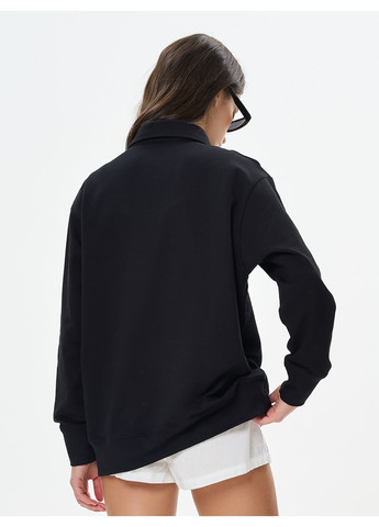 Чорний світшот-поло жіночий у кольорі капучіно тм роза Роза однотонний гудзики (363367616)