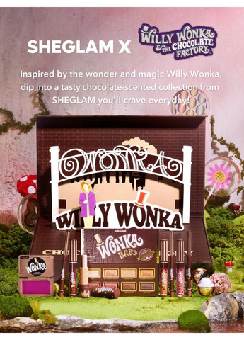 Набір для губ (блиск+ олівець для губ) Willy Wonka Cocoa Kiss Lip Duo 2.7мл+0.25г Brownie Bite Sheglam (317318526)